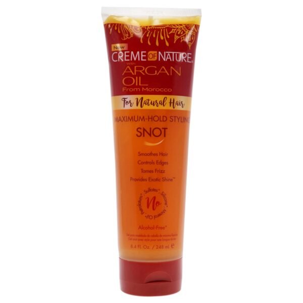 CREAM OF NATURE ARGAN [NAT MAXIMUM-HOLD] STYLING SNOT GEL    8.[4oz]