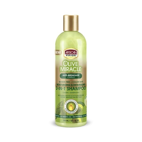 AFRICAN PRIDE OLIVE MIRACLE 2-IN-1 SHAMP & COND   12oz