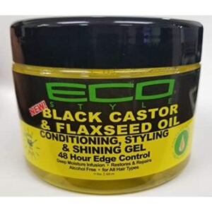 Eco Black Castor & Flaxseed Oil Edge Control Gel 11oz