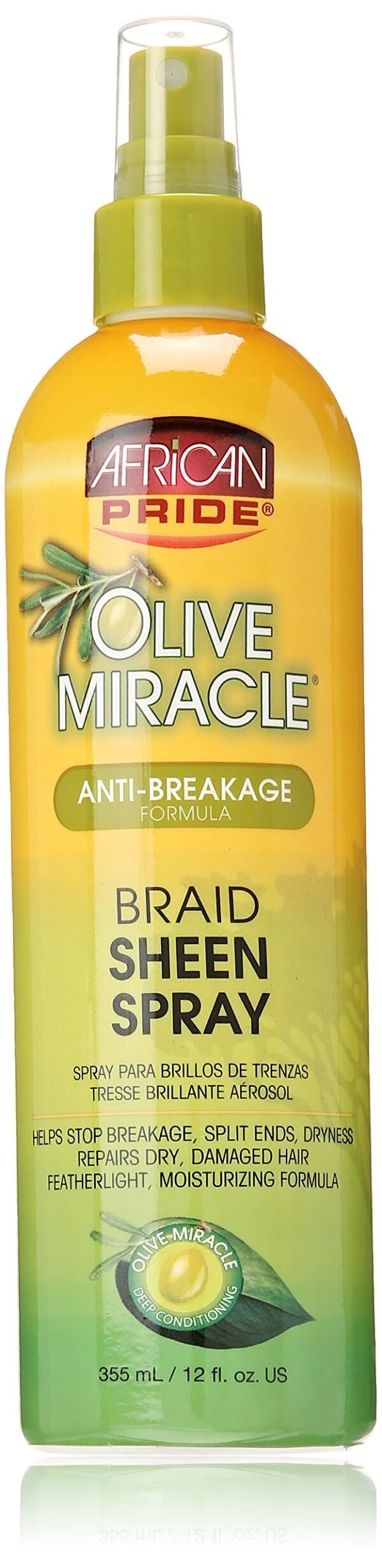 AFRICAN PRIDE OLIVE MIRACLE BRAID SHEEN SPRAY