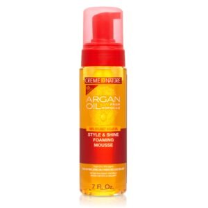 CREAM OF NATURE ARGAN OIL STYLE & SHINE FOAMING MOUSSE   7oz