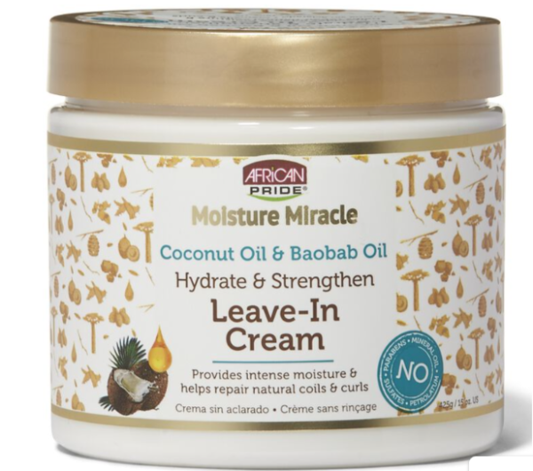 AFRICAN PRIDE MOIST MIRACLE HYDRAT & STR LV-IN CREAM 15oz