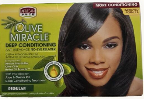 AFRICAN PRIDE OLIVE MIRACLE KIT No Lye